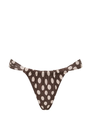 Faithfull the Brand Andez polka-dot bikini bottoms - Brown
