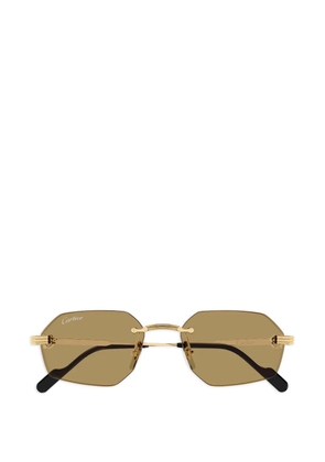 Cartier Eyewear rimless geometric-frame sunglasses - Gold