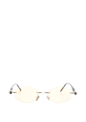 Kuboraum Maske P60 geometric-frame sunglasses - Brown