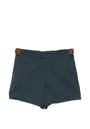 Zegna buckle-fastening swim shorts - Blue