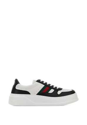 Gucci panelled platform sneakers - White