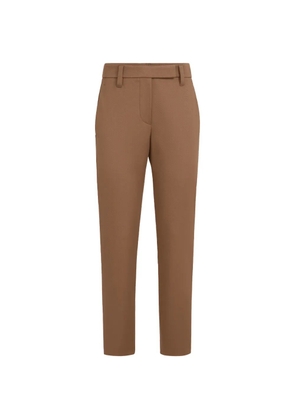 Brunello Cucinelli stretch cotton slim fit trousers - Brown
