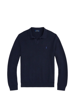 Polo Ralph Lauren Pony- embroidered polo-collar sweater - Blue