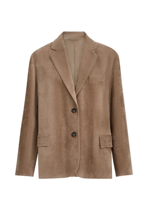Brunello Cucinelli fluid corduroy blazer with monili - Neutrals