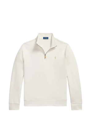 Polo Ralph Lauren quarter-zip logo-embroidered sweater - White