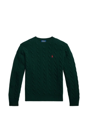 Polo Ralph Lauren cable-knit embroidered-logo sweater - Green