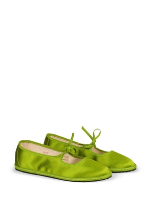Vibi Venezia Brigitte bow-detail ballet flats - Green