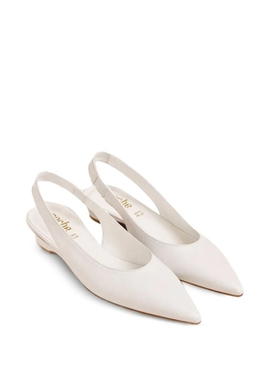 Poche Paris pointed-toe slingback pumps - Neutrals