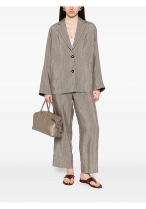 PANICALE pinstripe-pattern notched-lapels jacket - Grey