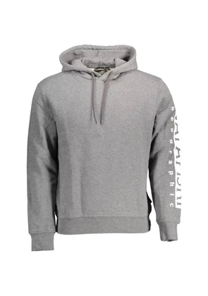 Napapijri Geographic logo-print hoodie - Grey