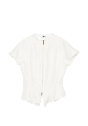 STAUD Maelle zip-up top - White