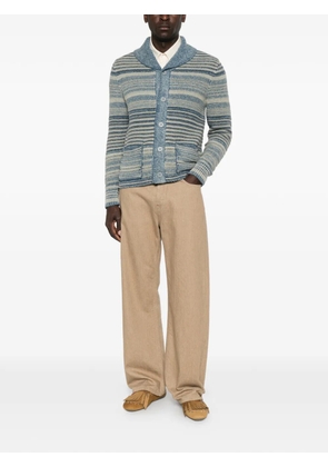 Ralph Lauren RRL striped buttoned cardigan - Blue