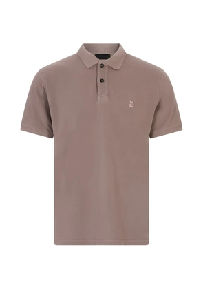 DONDUP logo-embroidered piqué polo shirt - Brown