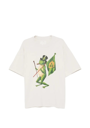 Melt frog-print T-shirt - Neutrals