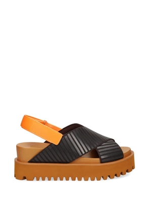 United Nude Rico X Sandal striped crossover-strap sandals - Orange