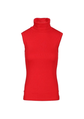 FLORE FLORE Dinah ribbed-knit top - Red