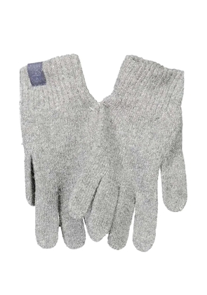 North Sails logo-patch knit gloves - Grey