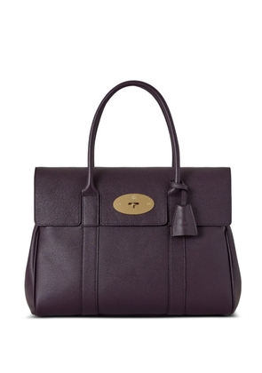 Mulberry Bayswater grained leather shoulder bag - Purple