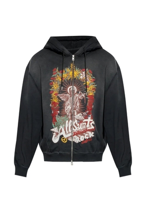 AllSaints Roque graphic-print hoodie - Black