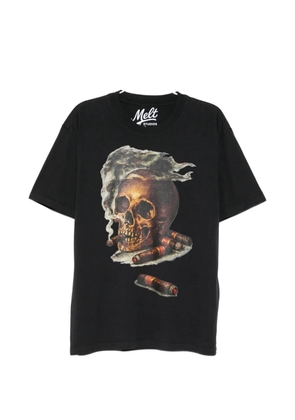 Melt skull-print T-shirt - Black