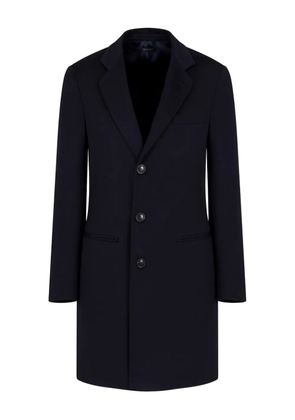 Giorgio Armani single-breasted cashmere coat - Blue