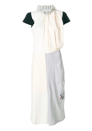 Balenciaga patchwork midi dress - White