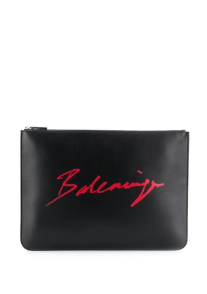 Balenciaga signature logo everyday pouch - Black