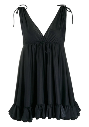 Balenciaga ruffle hem top - Black