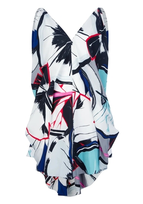 Balenciaga gingko-print mini dress - Multicolour