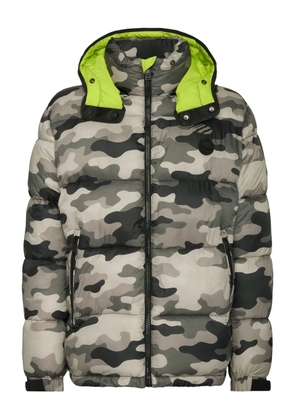 Plein Sport camouflage puffer jacket - Black