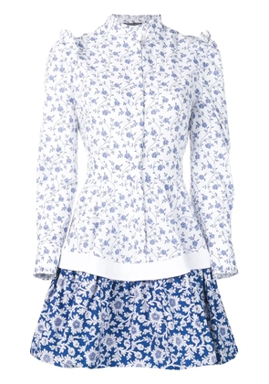 Alexander McQueen Victorian Floral dress - Blue