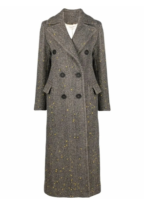 Golden Goose Berhen long herringbone coat - Brown