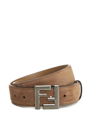 FENDI Squared FF suede belt - Brown