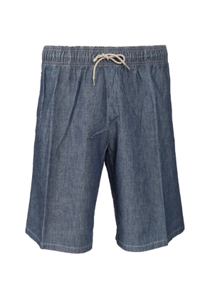 original vintage style drawstring denim shorts - Blue