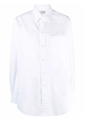Maison Margiela long-sleeve plain organic cotton shirt - White
