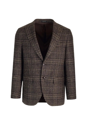 Al Duca D’Aosta 1902 check-pattern peak-lapel blazer - Black