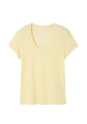 American Vintage Jacksonville scoop-neck T-shirt - Yellow