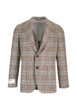 Al Duca D’Aosta 1902 single-breasted tartan blazer - Grey