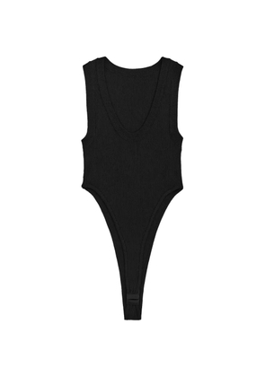 Bevza ribbed-knit high-leg bodysuit - Black