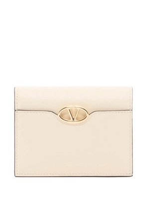 Valentino Garavani VLogo the Bold edition small calfskin wallet - Neutrals