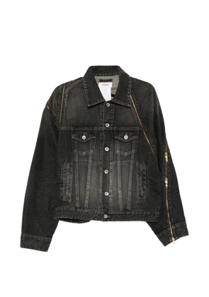 Doublet filleted-zip denim jacket - Grey