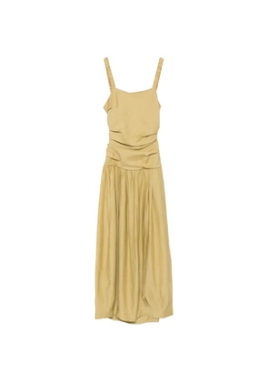 Tela Carmen tie-fastening midi dress - Yellow