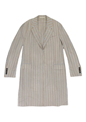 Lanvin striped longline coat - Neutrals