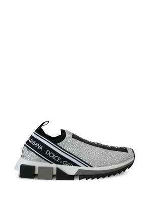 Dolce & Gabbana Portofino crystal-embellished sneakers - Silver