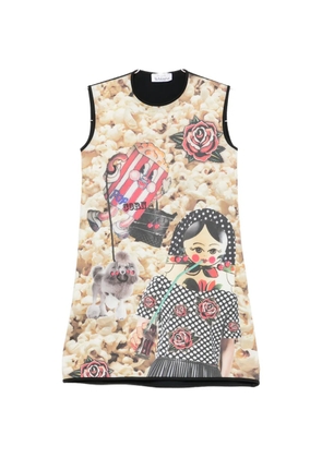 The Artistylist popcorn-print sleeveless mini dress - Black