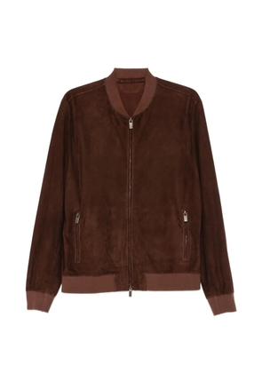 Salvatore Santoro suede bomber jacket - Brown