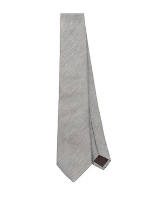 Canali interlock twill tie - Neutrals