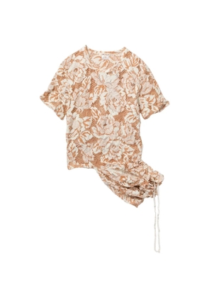 Comme Des Garçons floral-embroidered blouse - Neutrals