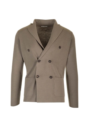 Al Duca D’Aosta 1902 double-breasted knitted blazer - Neutrals