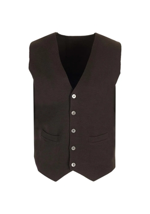 Al Duca D’Aosta 1902 knitted button-up gilet - Brown